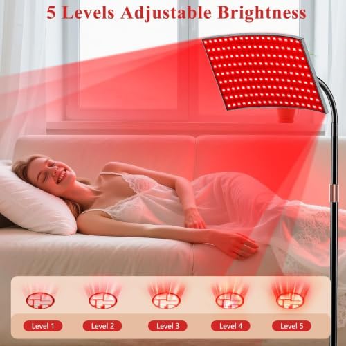 Red Light Therapy for Body Face Infrared Light Therapy for Body with 660nm & 850nm Near Infrared LED Red Light Therapy Panel at Home Protective Glasses for Home Use, Gift for Women Girl - Image 4
