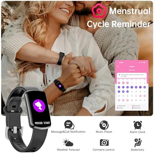 Health Fitness Tracker with 24/7 Heart Rate, Smart Watch with Blood Pressure and Blood Oxy-gen Monitor, Bulit-in 120+ Sport Mode, Sleep Tracking Waterproof Activity Tracker for Women Men - Image 5
