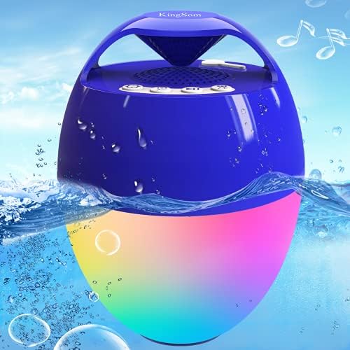 KingSom Portable Bluetooth Pool Speakers with Colorful Lights by KingSom
