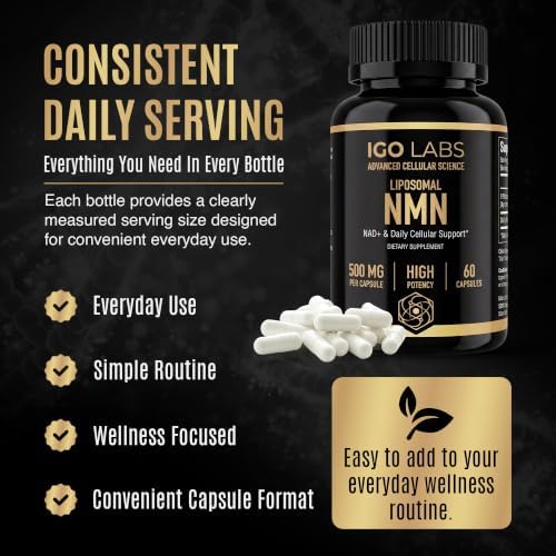 Liposomal NMN 1000mg Per Serving, Pure NMN Supplement, 60 Capsules - Image 6