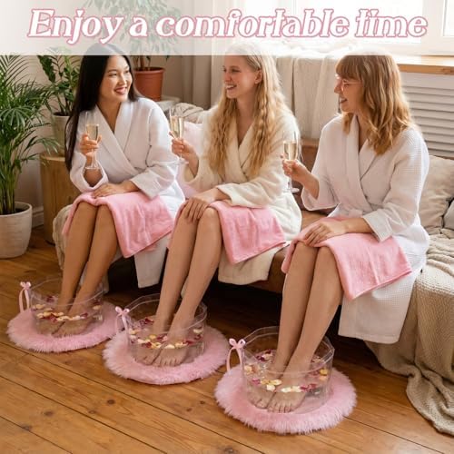Hunnmingre 18 Pcs Foot Spa Kit for Girls, Pink - Image 5