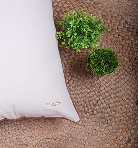 Trade Star 100% Cotton Lumbar Modern Rustic Sofa Decoration Cover Handloomed Cushion Cover Boho Pillow Cases Throw Pillow Cover (Rust Phoenix 12X24 INCHES) - Image 5