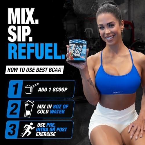 BPI Sports Best BCAA Powder – Hydration, Watermelon Ice, 30 Servings - Image 4