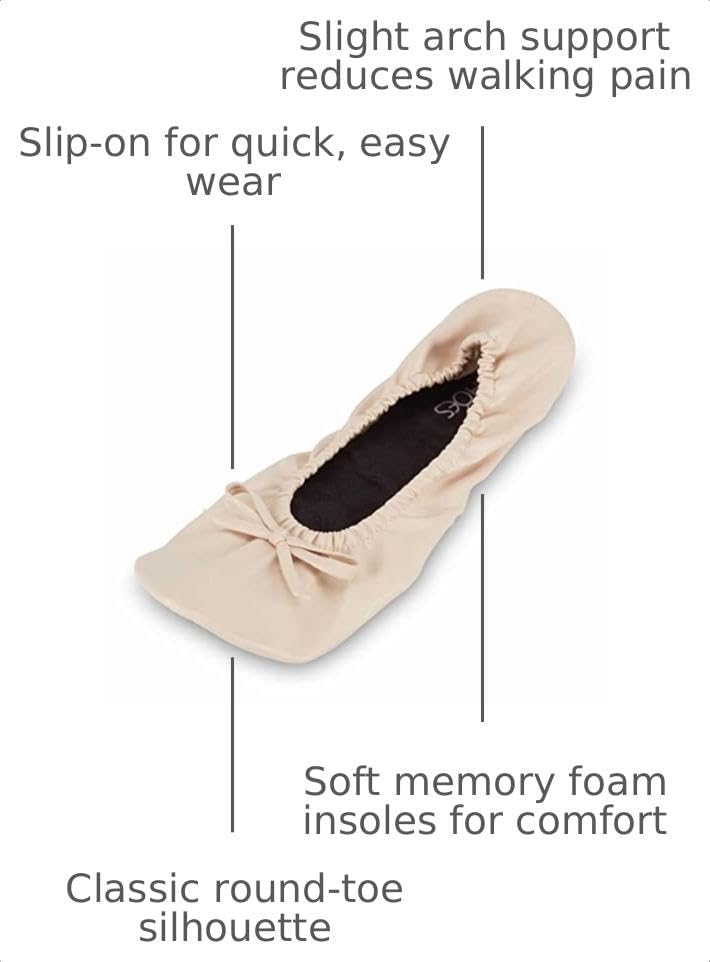 Shoes 18 Women's Foldable Portable Travel Ballet Flat Shoes w/Matching Carrying Case - Image 3