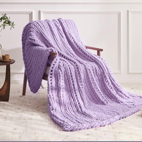Negwoo Chunky Knit Throw Blanket, Knitted Throw Chenille Yarn, 50"*60" - Image 2