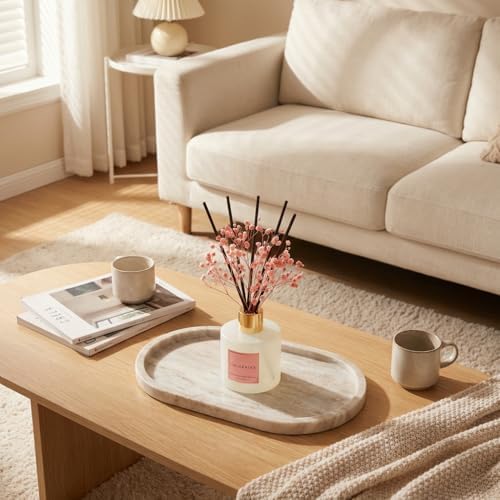 COCORRÍNA Reed Diffuser - Strawberry with Cream 6.7 fl oz Reed Diffuser with Sticks, Home Bedrrom Bathroom Shelf Decor - Image 4