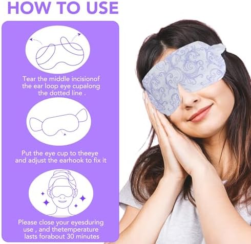 XPCARE 48 Pack Steam Eye Mask Disposable for Dry Eyes Cornea Care-Lavender - Image 6