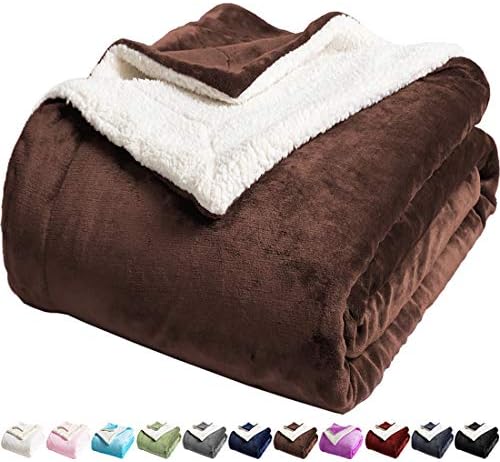 LBRO2M Sherpa Fleece Bed Blanket Super Soft Plush Warm Throw Twin 65"X90" by LBRO2MBedding