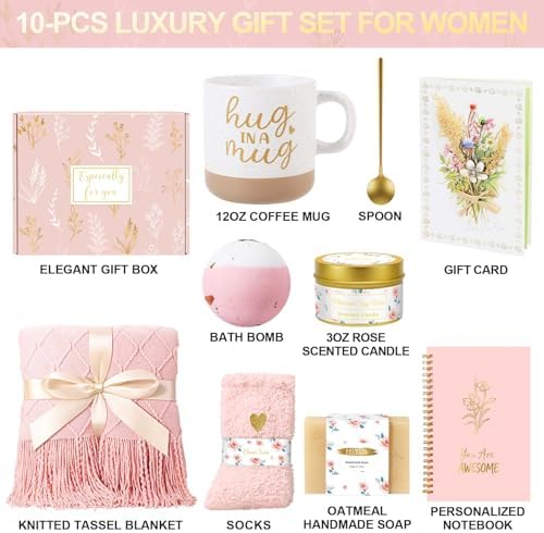 Wasocol Birthday Gifts for Women Self Care Gift Basket, Get Well Relaxing Spa Gift Baskets for Women, Unique Inspirational Gifts for Mom Wife Grandma Sister Friend Her - Image 2
