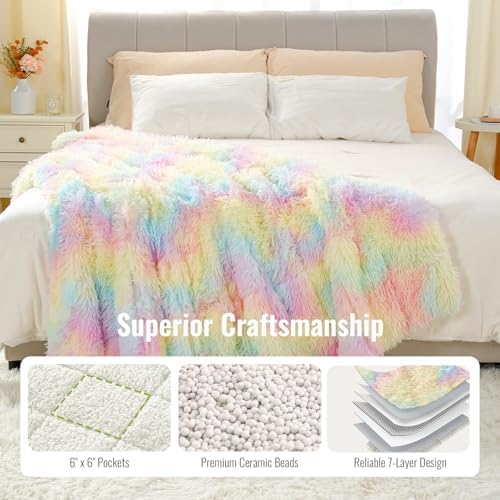 Uttermara Shaggy Weighted Blanket for Adults Queen Size, 20lbs 60"x80" - Image 6