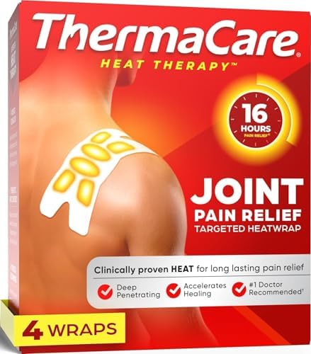 ThermaCare Portable Heating Pads for Muscle & Joint Pain Relief, 4 Count by ThermaCare