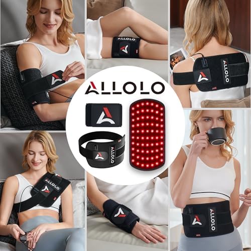 ALLOLO Red Light for Body, 3 in 1 LEDs Red Light Belt with Timer Remote Control, 660nm 850nm Infrared Light Pad for Body Waist Shoulder Knee, 12.6" x 6.3" Large Area - Image 5