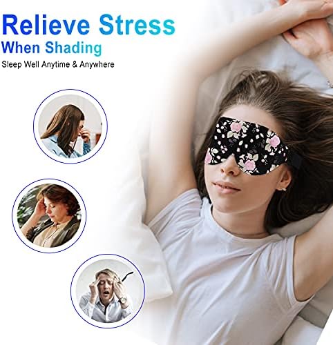 3D Sleep Mask, 100% Blackout 3D Contoured Sleep Eye Mask (Peony Flower) - Image 5