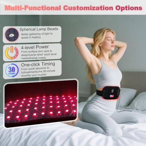 Red-Light-Therapy-for-Body,2026 Upgraded 4 Modes Near Infrared Light for Body Pain Relief,High-Efficiency Spherical Lamp Dual-Wave(660nm&850nm)LEDs,Corded-electric for Effective Therapy(12.4" x 6.1") - Image 2