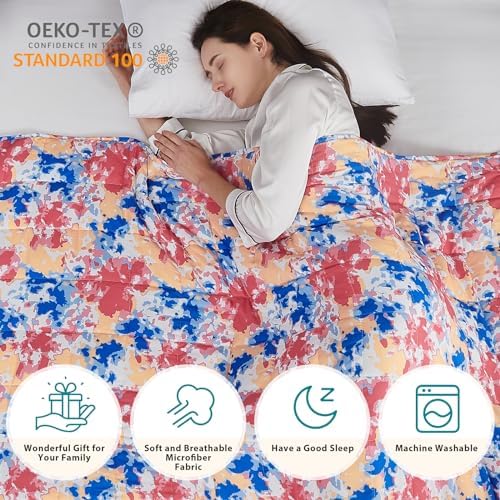 L'AGRATY Weighted Blanket - 60"x80" 20lbs Cooling Breathable Heavy Blanket Microfiber Material with Glass Beads for Adult All-Season Summer Fall Winter Soft Thick Comfort - Image 6