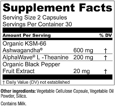 Live Conscious KSM-66 Ashwagandha Supplement w/L Theanine & AlphaWave - ZenWell Everyday Stress Relief, Cognitive, Brain Health - Ashwagandha for Men & Women - 60 Capsules (2-Pack) - Image 5