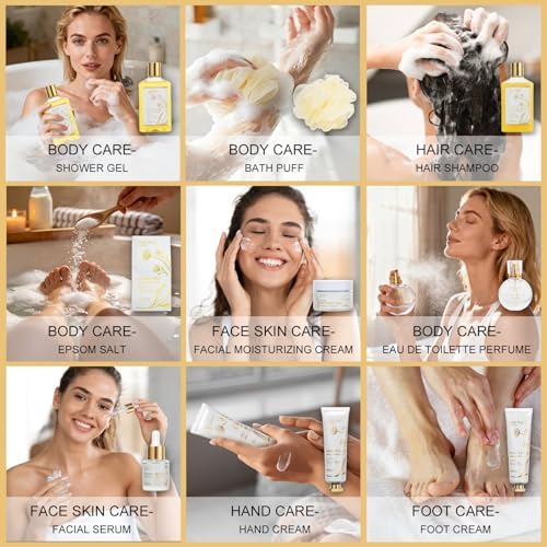 23Pcs Bath and Body Vanilla YLANG YLANG Gifts for Women, Spa Gift Basket - Image 5