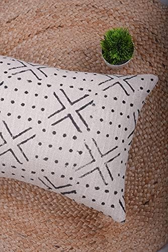 Trade Star Decorative Pillow Cover 100% Cotton Lumbar Cushion Cover Handmade Pillow Case Modern Throw Case Room Decor Authentic Boho Large Bedding (Ivory NOVA 12X24 INCHES) - Image 3