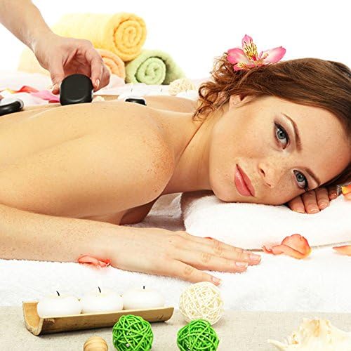 Master Massage 4 Piece 4.6"x 3" x 1.2" Extra X- Large Ovular Black Basalt Lava Hot Stone Rock Pack (ABCD) - Image 4