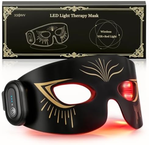 Red Light Therapy for Eyes,Under Eye Red Light Therapy Mask,630nm Red Light & 850nm Infrared Red Light Therapy for Anti-Aging,Boost Collagen,Reduce Dark Circles by MadeforEverydaySkinRoutines