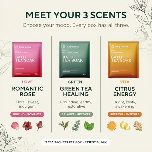 Body Restore Bath Tea Soaks Birthday Gift for Women & Men - Variety 3 Pack - Image 5