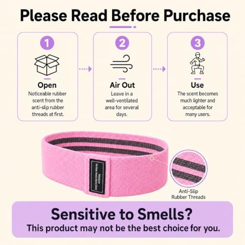 Resistance Bands, Fabric Workout Bands for Women & Men, Cloth Booty Resistance Loop Bands, Thick Squat Bands for Home Fitness, Gym, Yoga, Pilates for Butt Legs Thigh Hip Glute - Image 2