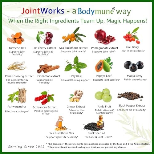 Bodymune Advanced JointWorks Joint Relief | Joint & Muscle Support Supplement* | Promotes Mobility & Health* | 30-Day Supply | USDA Organic, Vegan, Non-GMO, USA Made - Image 5