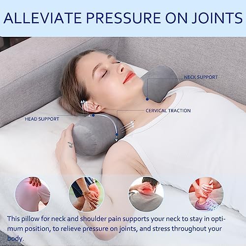 Neck Roll Pillow,Cervical Neck Pillow Bolster Pillow for Sleeping - Image 5