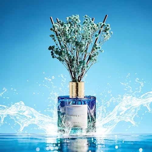 COCORRÍNA Reed Diffuser - Niagara Falls 6.7 Fl.oz Reed Diffuser Set with 8 Sticks & Preserved Baby's Breath, Reed Diffuser for Home Bathroom Shelf Decor - Image 3