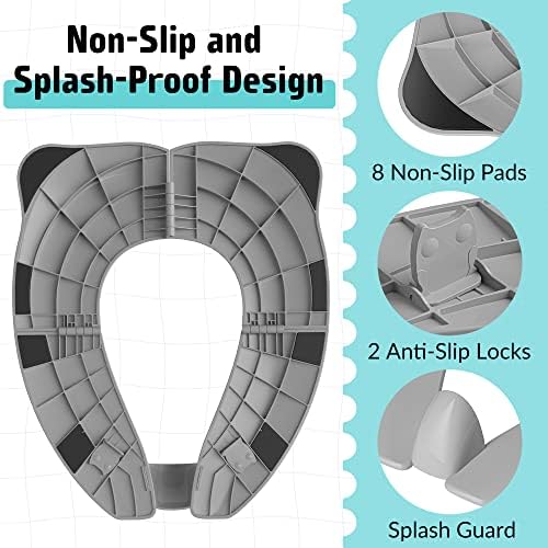 Maliton Foldable Travel Potty Training Seat for Toddlers with Splash Guard - Image 3