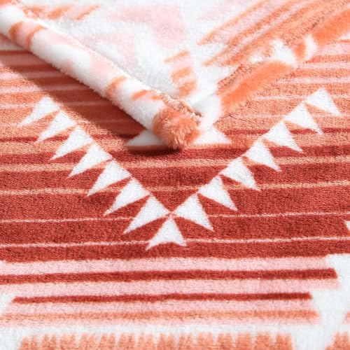 Wrangler - King Size Blanket, Super Soft & Reversible Plush Fleece Bedding, Throw Blanket for Couch or Bed (Jericho Peach Pink) - Image 4