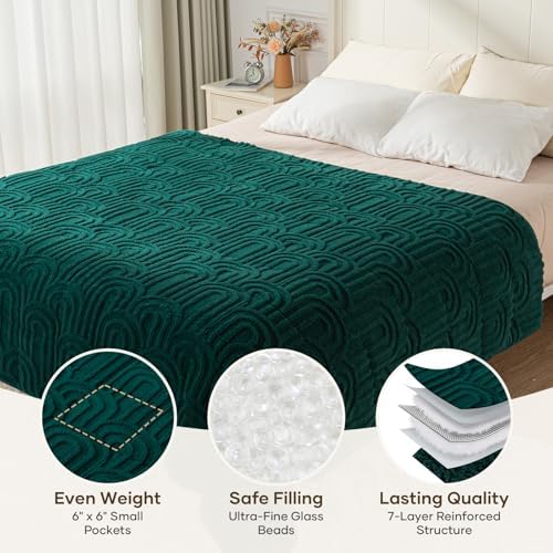 Cottonblue Jacquard Weighted Blanket for Adults 15lbs Twin Size Bed 48"x72" - Image 4