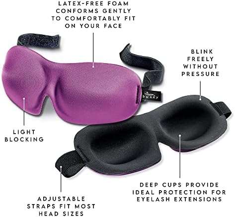 Bucky 40 Blinks No Pressure Printed Eye Mask for Travel & Sleep, Snowflakes, One Size - Image 4