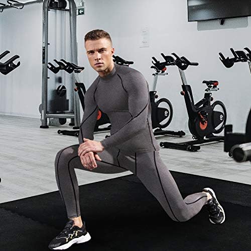 SPVISE Men's Compression Shirts Long Sleeve Mock Turtleneck Workout Tops - Image 3