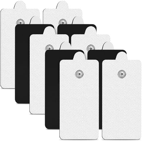 AVCOO Large Snap TENS Unit Pads 10 Pcs, Latex-Free, 50 Times of Use by AVCOO