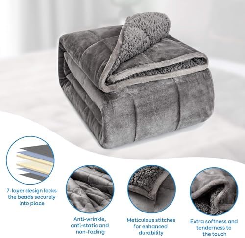 Cottonblue Weighted Blanket 25 lbs Queen Size for Adults 60x80 inches Soft - Image 4