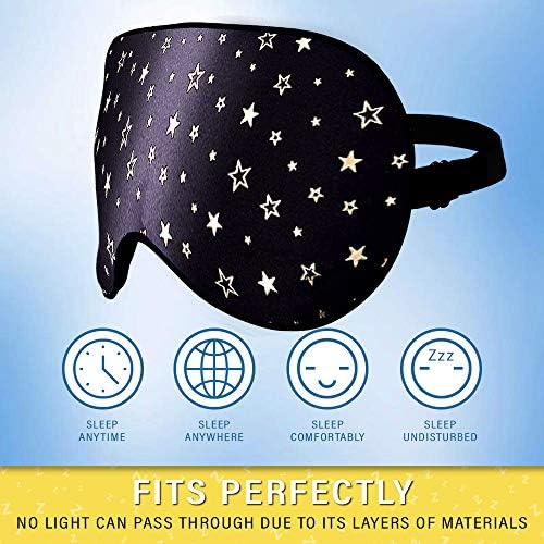 Silk Sleep Eye Mask for Men Women, Comfortable Super Soft Eye Mask with Adjustable Strap, 100% Pure Silk, Works with Every Nap Position, Ultimate Sleeping Aid Blindfold, Blocks Light, Jersey Slumber - Image 3