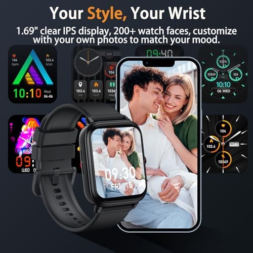 Smart Watch Fitness Tracker for Men Women, Answer/Make Call, 1000 mAh Battery, 120+ Sport Modes, Step Counter, Sleep Monitor Fitness Watch, Smartwatch for Android iPhone iOS (Black) - Image 6