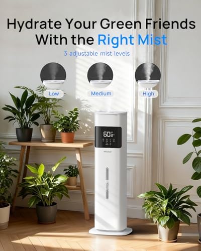 Warm & Cool Mist Humidifiers for Bedroom, Top-Fill Humidifier Large Room with Essential Oil Diffuser, Large Room Humidifiers for Home Baby Nursery Office Plants, White - Image 6