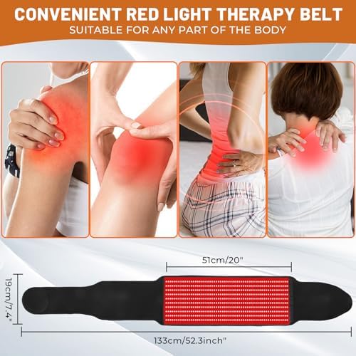 Red Light Therapy for Body, Infrared Light Therapy for Shoulder Waist Muscle, Upgraded 3 in 1 Led Beads, 660nm Red Light & 850nm Near Infrared Light Therapy Belt - Image 5