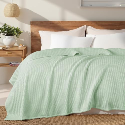 Exclusivo Mezcla 100% Cotton Breathable Waffle Blanket Twin Size, 60"x80" - Image 4