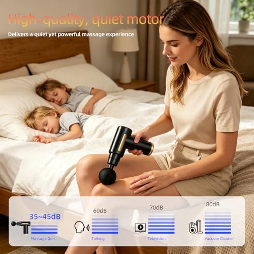 Massage Gun, Electric Massager, Suitable for Whole Body to Relieve Fatigue, Replaceable Massage Head Impact Massager, The Best Choice for Gift Giving (Black-720) - Image 5