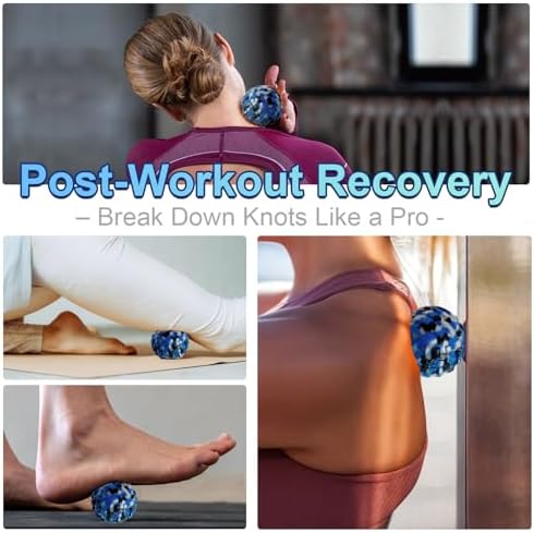 Deep Tissue Massage Ball for Exercise & Recovery - SGS Certification - Targets Back, Shoulder, Legs&Feet - Relieves Muscle Knots, Joint Pain&Tightness, Pressure Point Therapy- Myofascial Release Ball - Image 5
