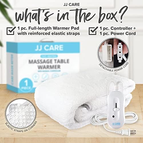 JJ CARE Massage Table Warmer 31"x71", Manual 3 Heat Control Fleece Pad, Heated Massage Table, 12 FT Cord, Overheat Protection - Image 3