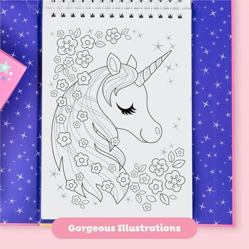 Tiger Tribe Coloring Set - Unicorns, Activity Set for Kids, incl. Stickers & Markers Portable Storage Box, Perfect for Travel, Great Gift - Image 6
