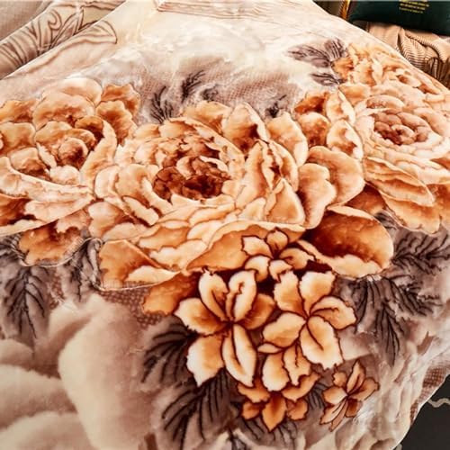 Korean Mink Blanket 59×79 inch, Silky Soft and Warm,2 Ply Reversible Raschel Bed Blanket for Single Bed. - Image 5