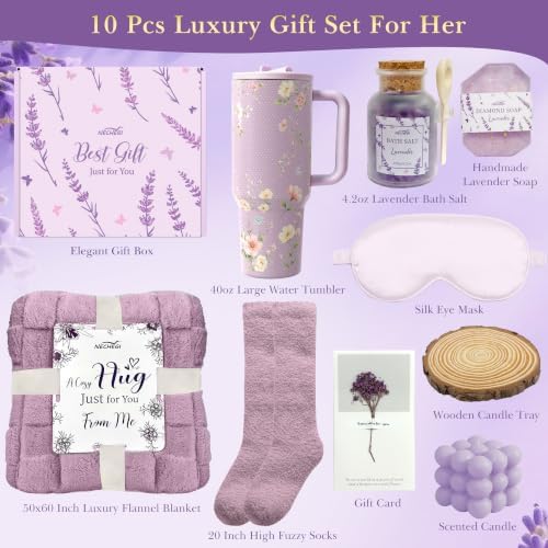Birthday Gift Basket for Women, NECHEGI Luxury Spa Gift Set for Her - Image 2