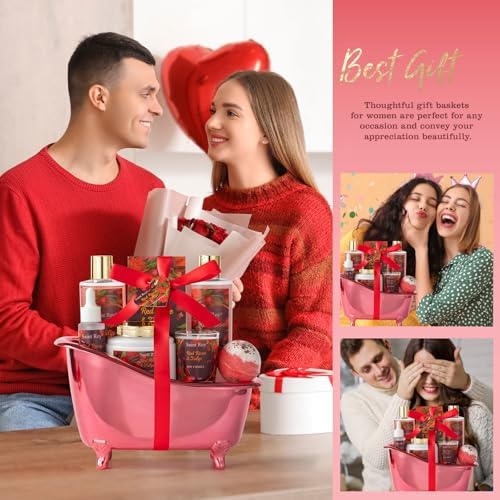 Rose Bath and Body Gift Basket Set for Women - Image 5