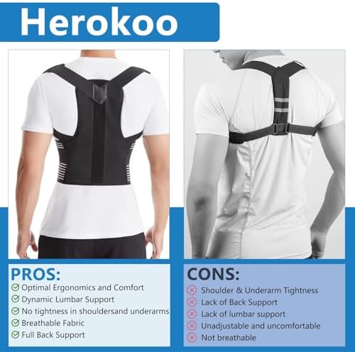 Back Brace Posture Corrector for Women & Men, Shoulder Straightener， Improve Posture Lumbar， Adjustable Full Back Support， Hunchback Correction, Upper and Lower Back Pain Relief, Scoliosis, Spine Corrector (Large) - Image 2