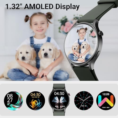 Smart Watch for Men Women,Compatible with Android Phones iPhone (Green) - Image 2